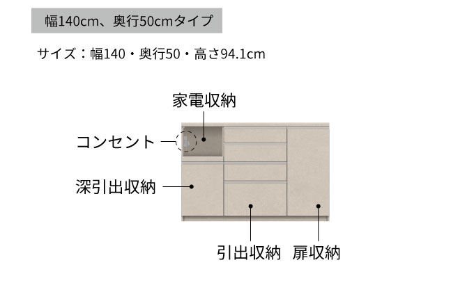 キッチンボード YS-1400R下台 [No.1306] ／ 家具 インテリア 岐阜県