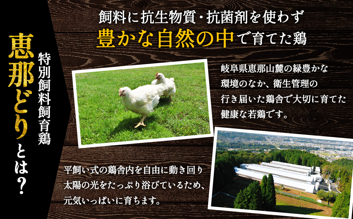 冷凍　恵那どり　手羽中　バラ凍　2kg [No.923]