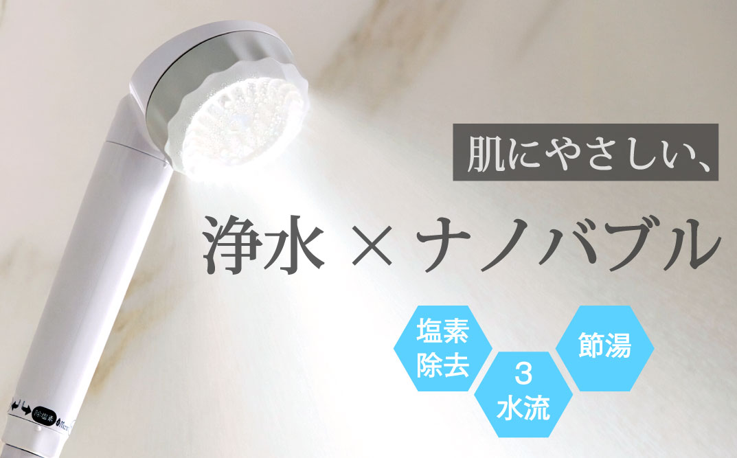 浄水×ナノバブル シャワー 3水流 バブリージョワー3.0 JS24W [No.1120]