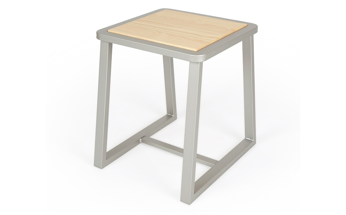 squaRスクエアール　スツール〜角〜プラチナメタリック [No.548]