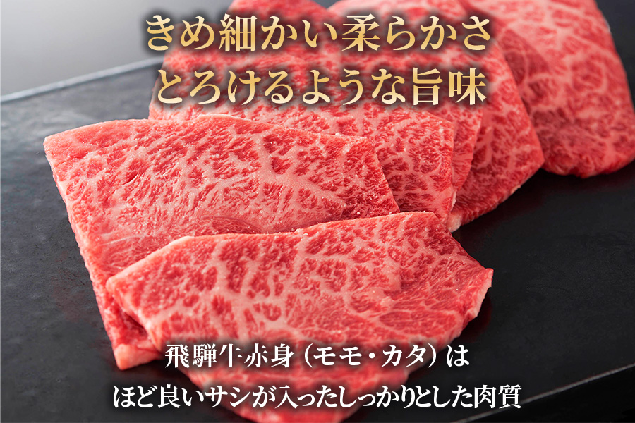 [3ヶ月定期便][A5等級]飛騨牛赤身肉焼き肉用 1kg(500g×2パック)『モモ・カタ肉』[0349]