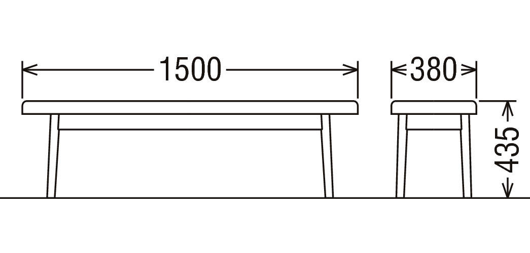 [幅1500]カリモク家具『ベンチ』CW6656 [1289]