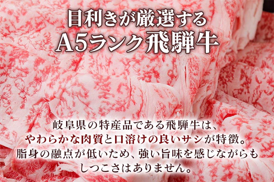 [A5等級] 飛騨牛肩ロースすき焼き・しゃぶしゃぶ用600g [0840]