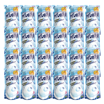 [生活応援]トイレ用液体洗剤詰替２４個セット 洗剤 液体 環境配慮トイレ用 黄ばみ 黒ずみ 大容量 安全 中性タイプ 日常品 トイレ クリーナー お掃除 そうじ 岐阜県 本巣市