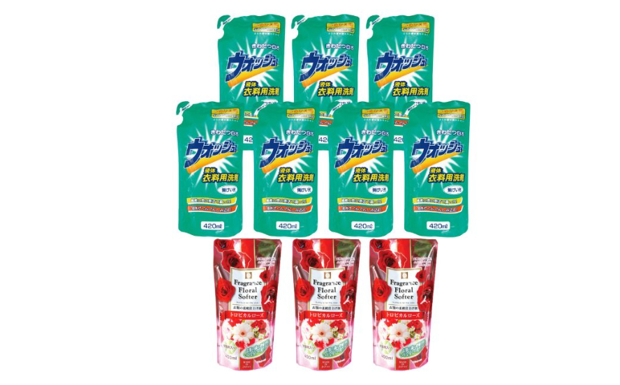 [生活応援]ランドリー洗剤・柔軟剤１０個セット 洗濯 衣料用洗剤 衣類用洗剤 服 液体洗剤 洗濯用品 日用品 消耗品 洗濯洗剤 衣類用柔軟剤 洗剤 柔軟剤 せんざい 液体 大容量 詰替え つめかえ用 岐阜県 本巣市