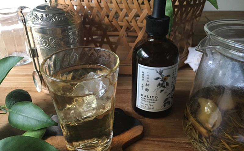 100％天然発酵ハリヨの柿酢　生搾り（卓上スポイトタイプ）