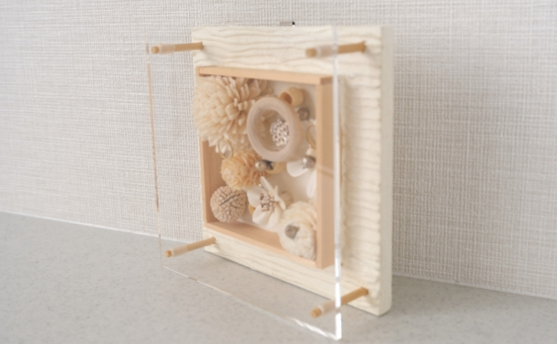 ウォールデコ/スクエア(1) インテリア オリジナル 立体インテリア 壁 装飾 花 フラワー ウッド  おしゃれ ギフト プレゼント 岐阜県 海津市