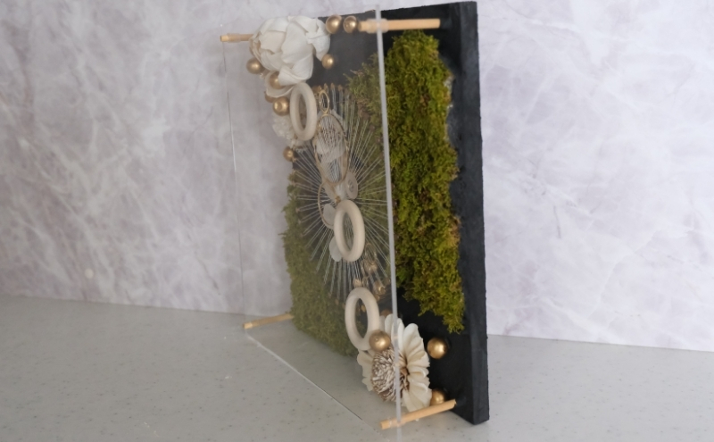 ウォールデコ/スクエア(2) インテリア オリジナル 立体インテリア 壁 装飾 花 フラワー ウッド  おしゃれ ギフト プレゼント 岐阜県 海津市