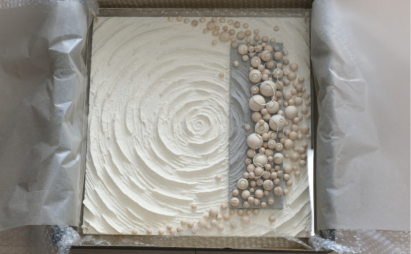 ウォールデコ/スクエア(4) インテリア オリジナル 立体インテリア 壁 装飾 花 フラワー 金属  おしゃれ ギフト プレゼント 岐阜県 海津市