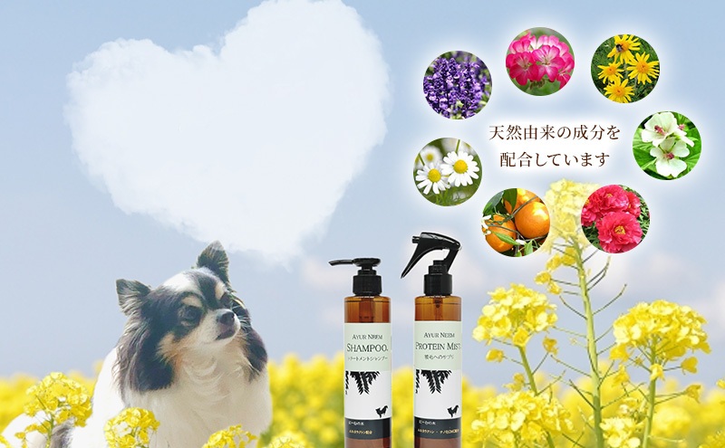 【犬用】アーユルニームシャンプーミニボトル20ml×2本セット 植物由来成分シャンプー 雑貨 日用品 犬用シャンプー
