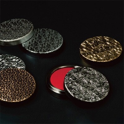 朱肉ケース　ダマスカス　クロム【1104137】