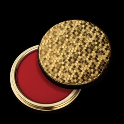 朱肉ケース　ハニカム　ゴールド【1104144】