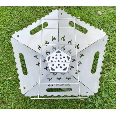 組み立て式焚火台　-TOMORU-(Mサイズ)炎柄【1352278】