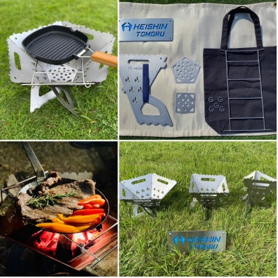 組み立て式焚火台　-TOMORU-(Mサイズ)炎柄【1352278】