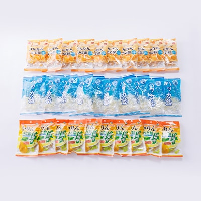 のど飴詰め合わせ30袋セット(かりんのど飴 80g、きんかんのど飴80g、ハッカ飴155g各10袋)【1150138】
