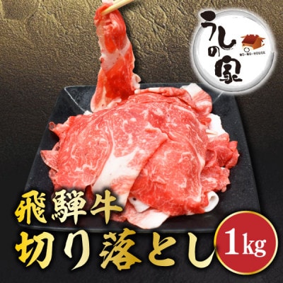 うしの家の飛騨牛切り落とし　1kg(250g×4パック)　【配送不可地域：離島】【1418727】