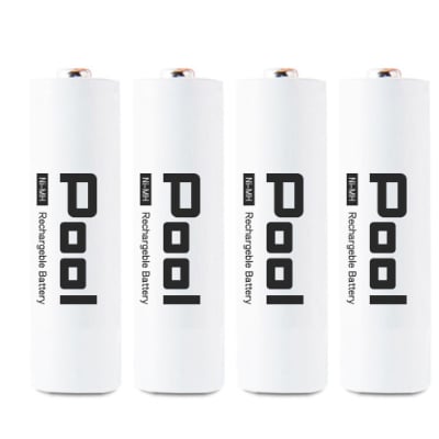 ニッケル水素電池Pool-プールー(単3形充電池4本+4ポート充電器)セット【1212962】