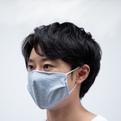 高機能デニム柄マスク(2枚)&高機能素材折りたたみデニム柄エコバッグ(1個)　Aセット【1215942】