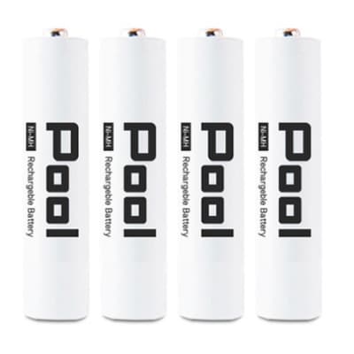 ニッケル水素電池Pool-プールー(単4形充電池4本+4ポート充電器)セット【1212960】