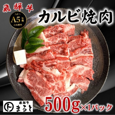 飛騨牛カルビ焼肉用500g【配送不可地域：離島】【1745860】
