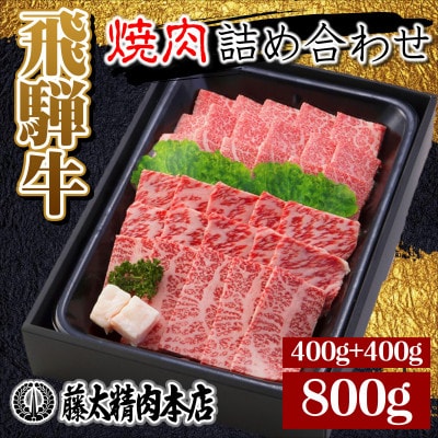 【飛騨牛】肉厚ロースと霜降りカルビの詰め合わせ 合計800g【配送不可地域：離島】【1046752】