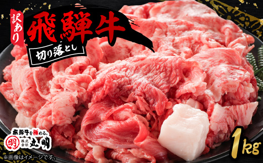【訳あり】飛騨牛　切り落とし(コマ切れ)　1kg【配送不可地域：離島】【1725164】