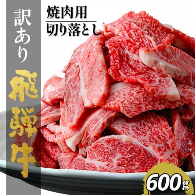 【訳あり】飛騨牛切り落し焼肉用600g【配送不可地域：離島】【1708987】