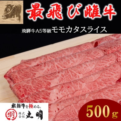 【最飛び雌牛】飛騨牛A5等級モモカタスライス　500g【配送不可地域：離島】【1520155】