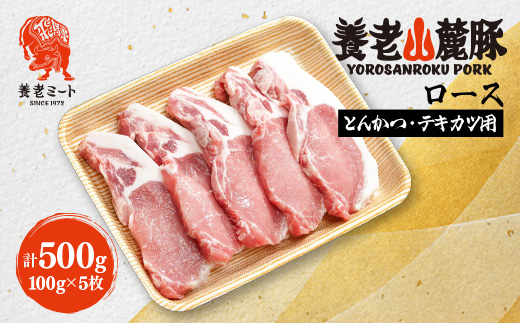 養老山麓豚 ロース とんかつ・テキカツ用 500g(100g×5枚)【配送不可地域：離島】【1634048】