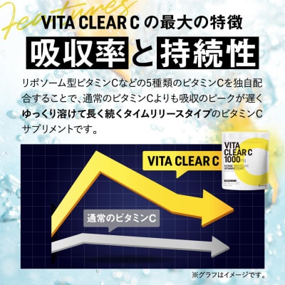 ビタミンCサプリメント ビタクリアC リポソームビタミンC配合 ビタミンC1,000mg 30日分【1488021】