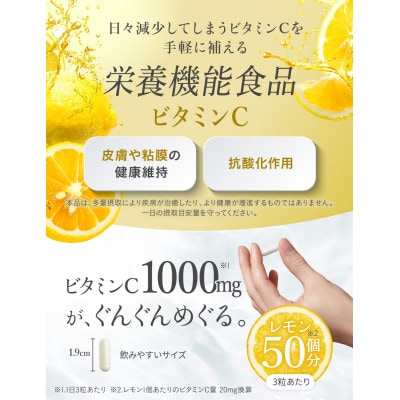 ビタミンCサプリメント ILUS リポソームビタミンC配合 ビタミンC1,000mg 6袋 6ヶ月分【1495287】