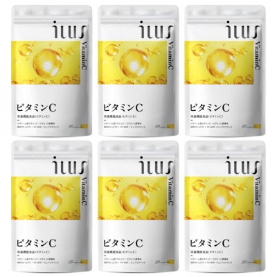 ビタミンCサプリメント ILUS リポソームビタミンC配合 ビタミンC1,000mg 6袋 6ヶ月分【1495287】