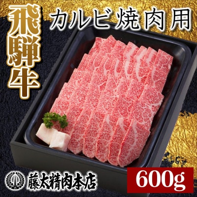 【飛騨牛】カルビ焼肉600g【配送不可地域：離島】【1046750】