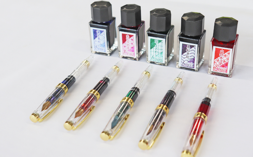 【選べる戦国家紋100種類】家紋万年筆＋おまけのインクつき（関ケ原の戦い：緑色）