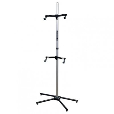 ミノウラのペアスタンド(P-500AL-7S)　自立式自転車展示台　2台用　シルバー【1643223】