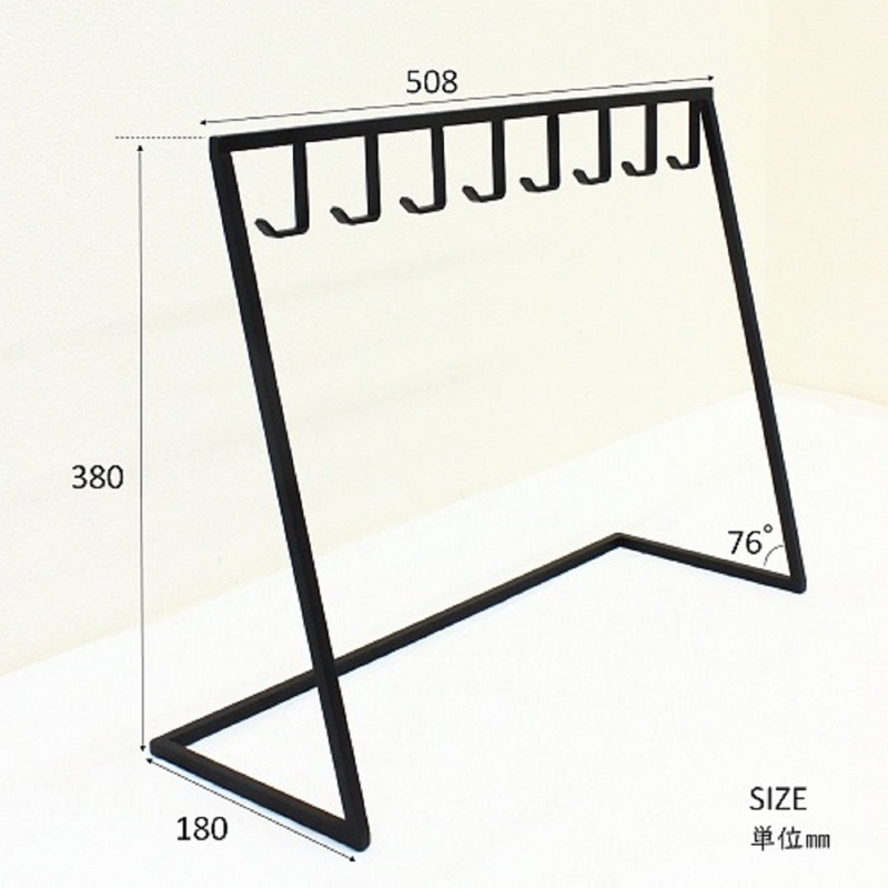 帽子収納ハンガー 黒 帽子収納スタンド 帽子スタンド 帽子ラック 帽子掛け キャップ キースタンド 帽子ディスプレイ 吊り下げ 帽子 8個 野球帽 ハンチング帽 省スペース 玄関 収納 押し入れ クローゼット スチール 鉄 無垢材 卓上