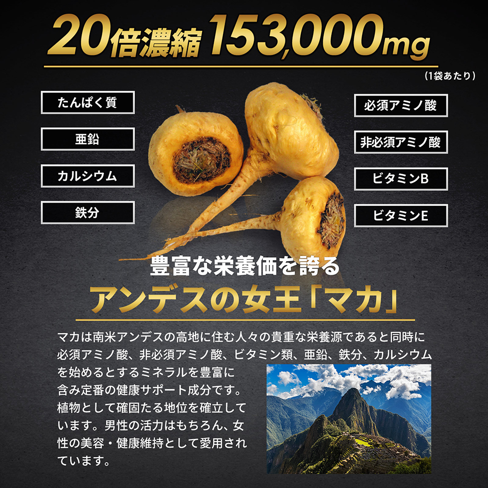 ハルクファクター 20倍濃縮 マカ 亜鉛 サプリ 30日分 153000mg 特許成分 エナジー成分200種 活力 スタミナ ローヤルゼリー コエンザイムQ10 サプリメント 男性 女性 妊活 栄養機能食品 国産 人気 美容