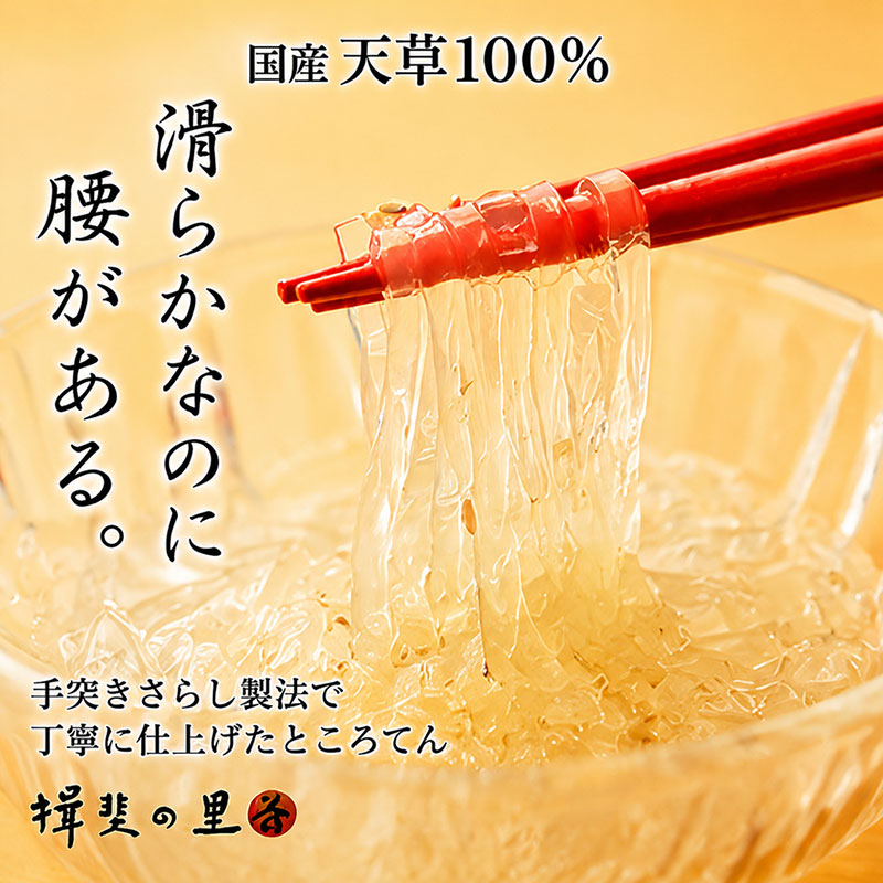 ところてん 昔ながらの手突きさらし トコロテン 1袋2パック×12袋 セット 三杯酢味 伊豆 天草 100% ところ天 心太 スイーツ お菓子 菓子 おやつ デザート 和菓子 加工食品 岐阜県池田町