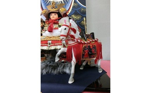 伝統工芸士 蘇童の五月人形『金彩昇り鯉掛け軸』雅わらべ大将飾り