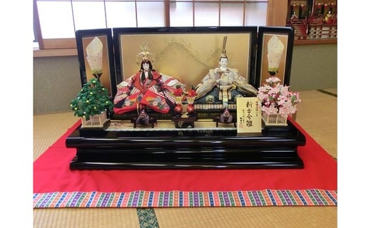 伝統工芸士 蘇童のひな人形『京七番 新古今雛 京刺繍』親王飾り