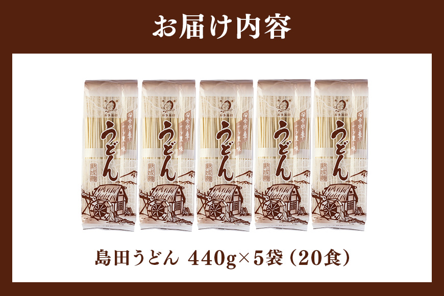 島田うどん5袋(20食分) 島田麺 乾麺 常備食 保存食