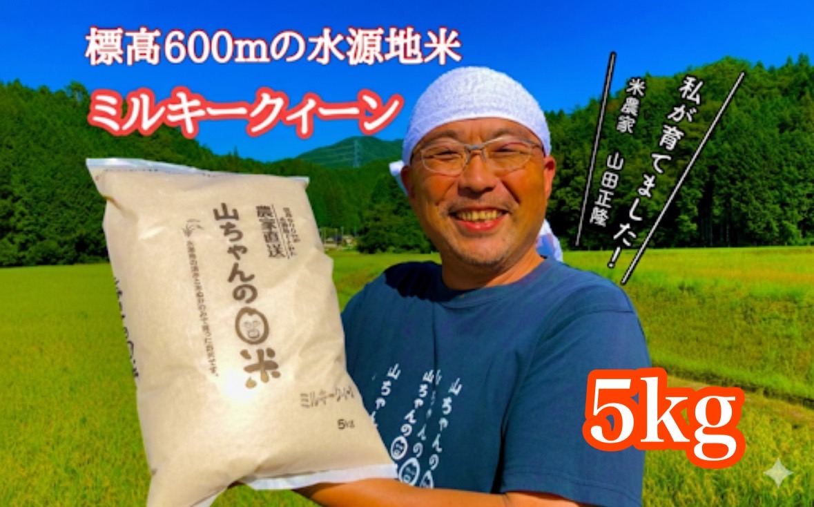 令和7年度産 農家直送「山ちゃんのお米」ミルキークイーン5kg