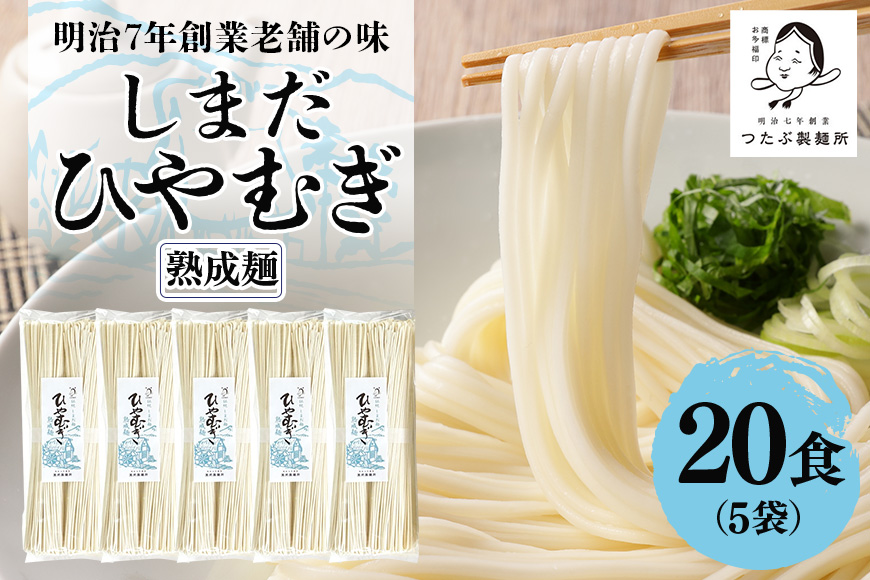 島田冷麦 5袋（20食分）冷や麦 ひやむぎ 乾麺 島田麺 しまだ麺 夏 常備食 保存食