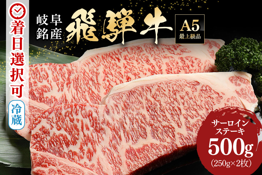 [冷蔵配送]飛騨牛 サーロインステーキ 250g 2枚 和牛 お肉 牛肉 A5 焼肉 キャンプ アウトドア