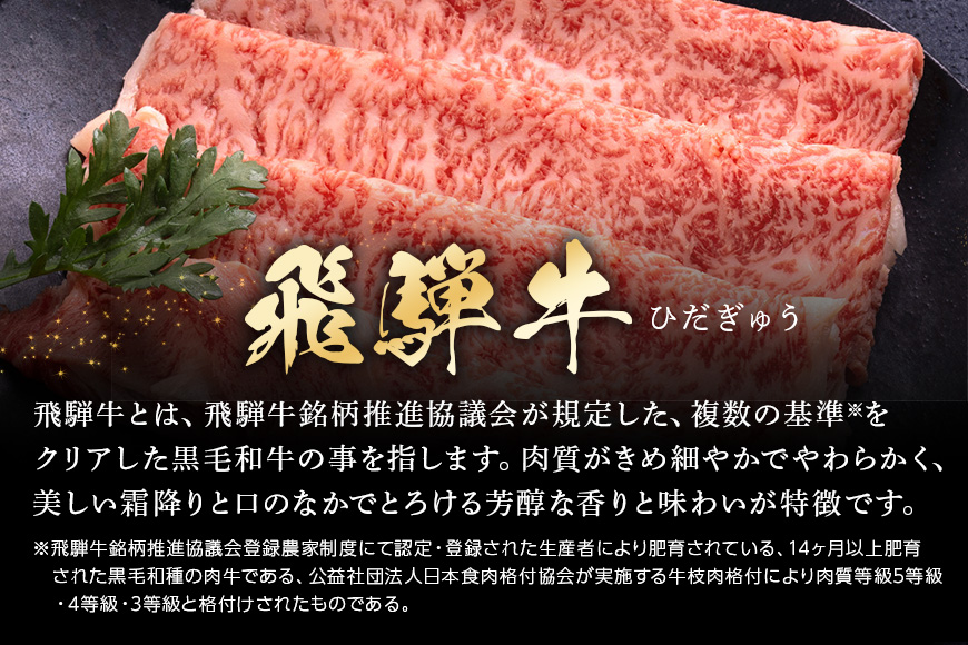 【冷蔵配送】飛騨牛 ロース スライス 500g 和牛 お肉 牛肉 A5 すき焼き しゃぶしゃぶ