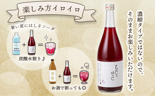 東白川村産赤しそ使用！ しそしそばなし 12本 720ml 東白川村 しそジュース 紫蘇ジュース ジュース 飲料 飲み物 赤しそ 赤紫蘇 つちのこの村