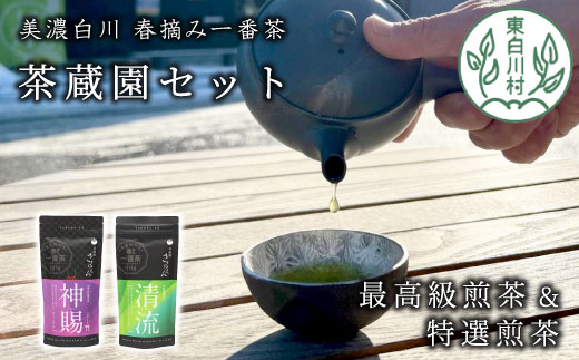 高級煎茶飲み比べ 茶蔵園セット 神賜 清流 2袋