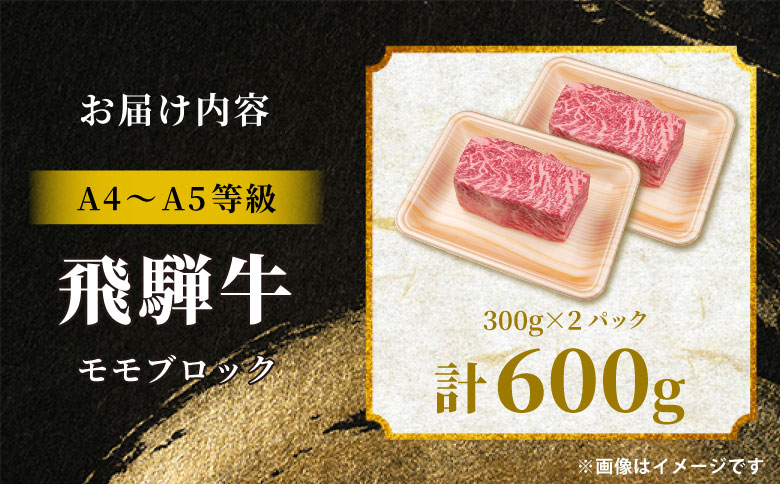 飛騨牛 ももブロック 600g ローストビーフ ステーキ 焼肉 A5 A4 もも もも肉 ブロック肉 塊肉 国産 牛 冷凍 和牛 牛肉 豪華 ギフト 贈答 にく お肉 肉 東白川村 岐阜 飛騨 贅沢 霜降り 赤身 肉のひぐち