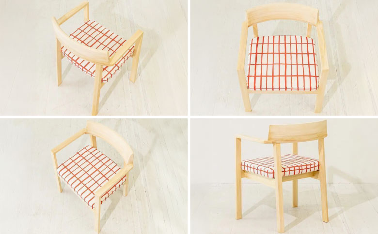 椅子 コダマチェア 家具 インテリア 東濃桧 桧 檜 ヒノキ 針葉樹 無垢材 木製 持ち運び 軽量 イス チェア 東白川村 コダマプロジェクト 【 24種の座面ファブリックから選べる！】 【北海道・沖縄県・離島配送不可】