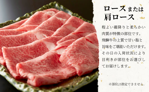 飛騨牛 ロースまたはカタロース すき焼き しゃぶしゃぶ 360g 肉 牛肉 和牛